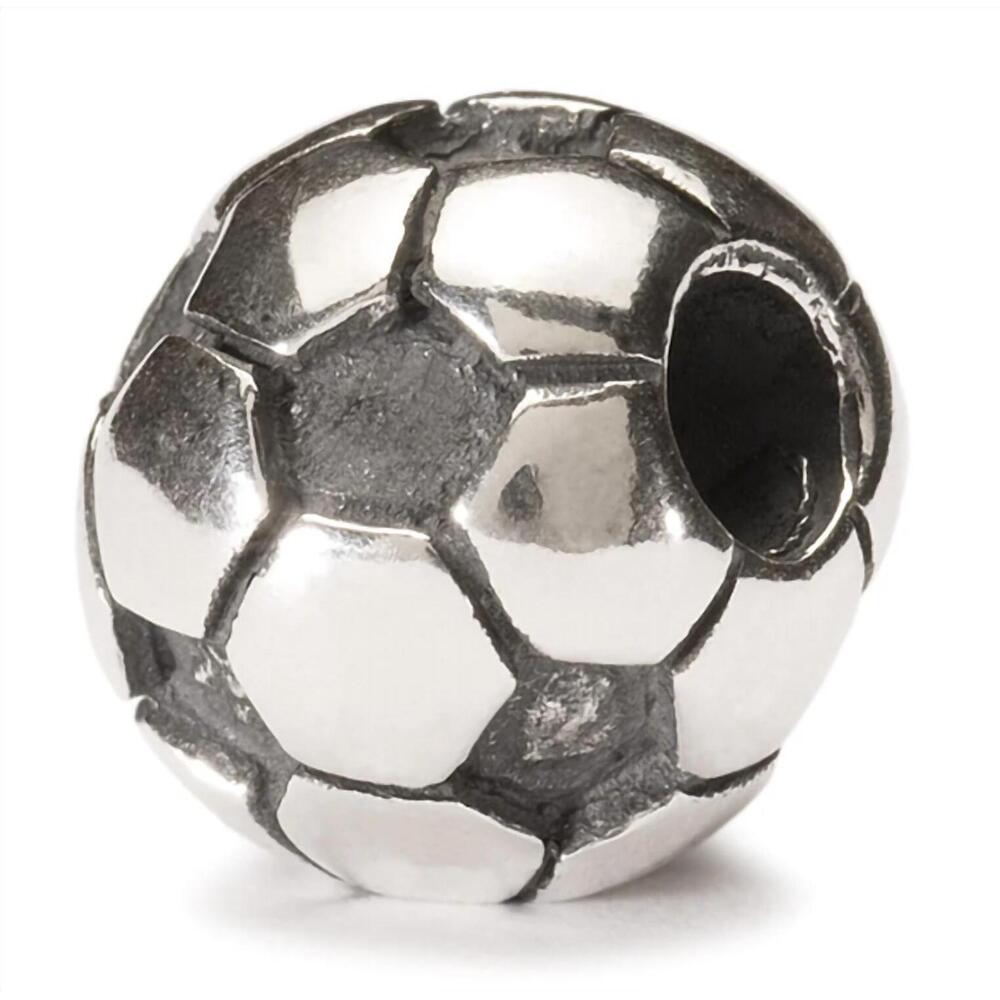 NEW TROLLBEADS women's soccer ball bead charm in silver